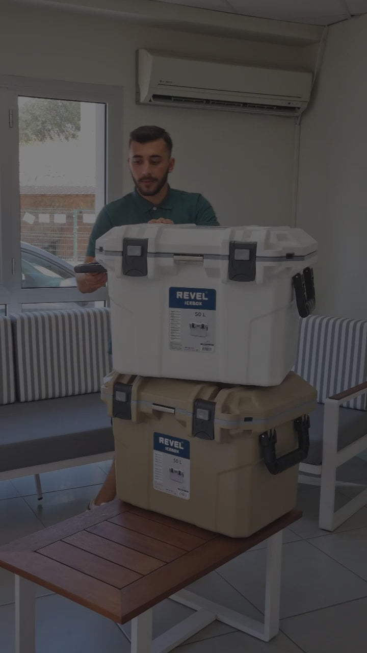 Videoyu yükle: REVEL Taşınabilir Soğutucu Kamp Buzluğu 50 Lt